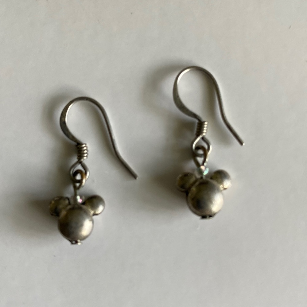 2/$10 Mickey Mouse Silver Earrings